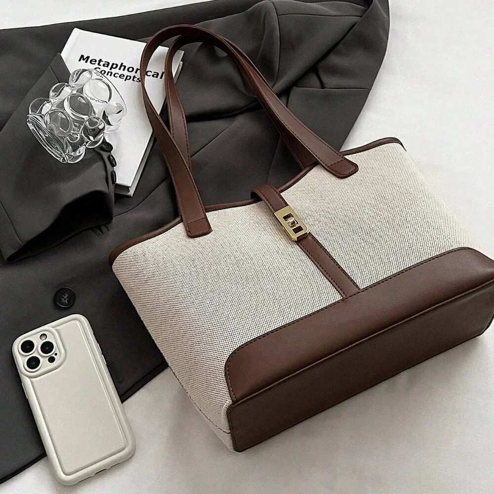 Multicolor Casual Women's Business Foldable Dual Strap Tote Bag